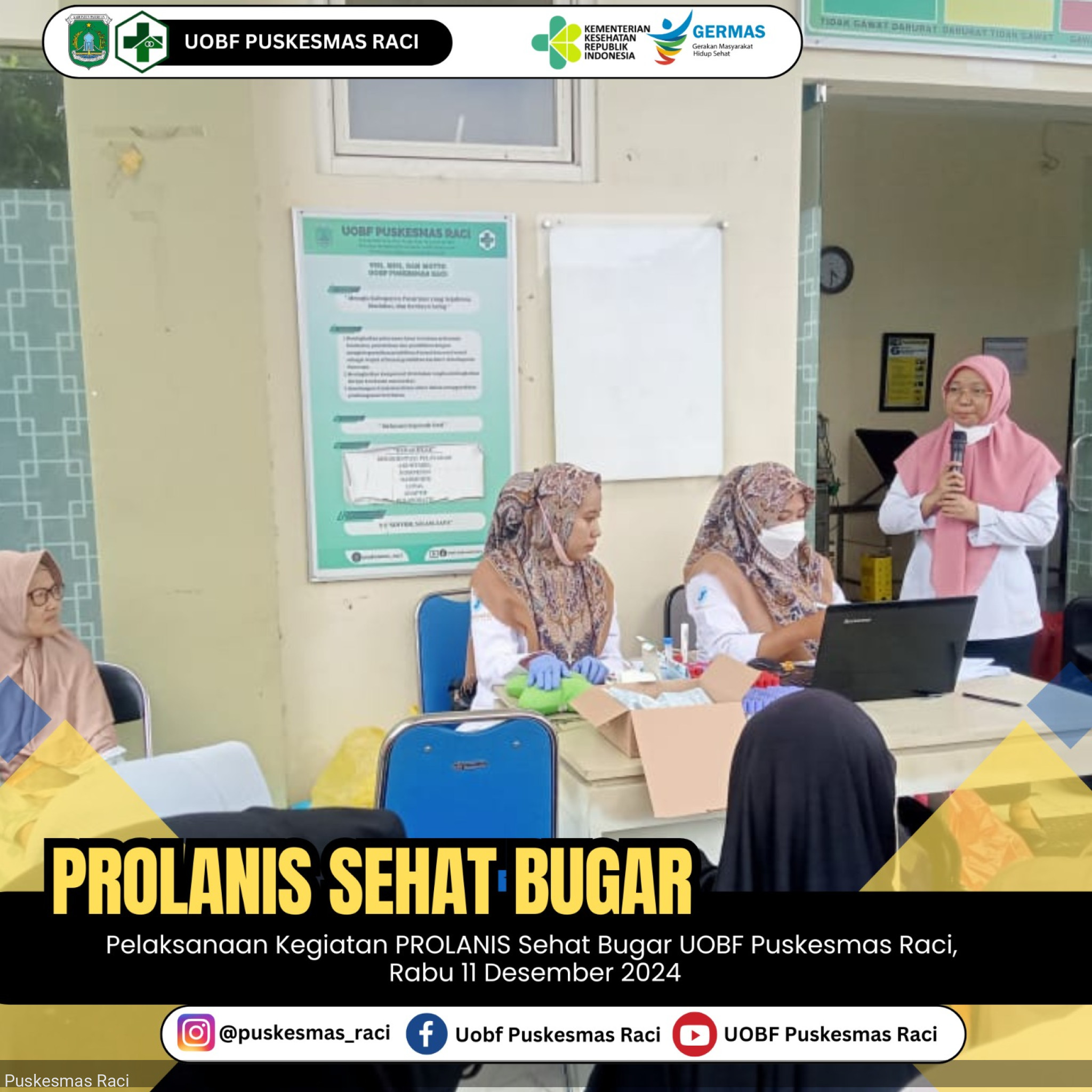 Pelaksanaan Kegiatan Prolanis Sehat Bugar UOBF Puskesmas Raci